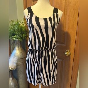 Rue 21 Women’s Size S Black & White Zebra Print Lace Dress EUC